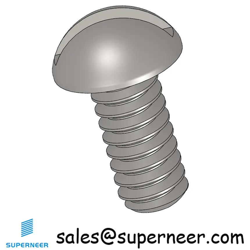 4-40 x 1/4" Round Head Slotted  Machine Screw SUS304 Stainless Steel Inox