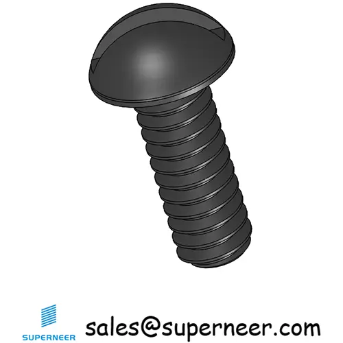 4-40 x 5/16" Round Head Slotted Machine Screw Steel Black