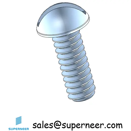 4-40 x 5/16" Round Head Slotted Machine Screw Steel Blue Zinc Plated