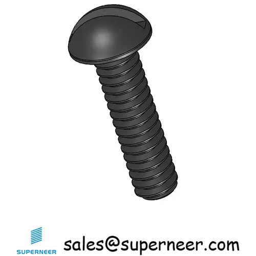 4-40 x 7/16" Round Head Slotted Machine Screw Steel Black