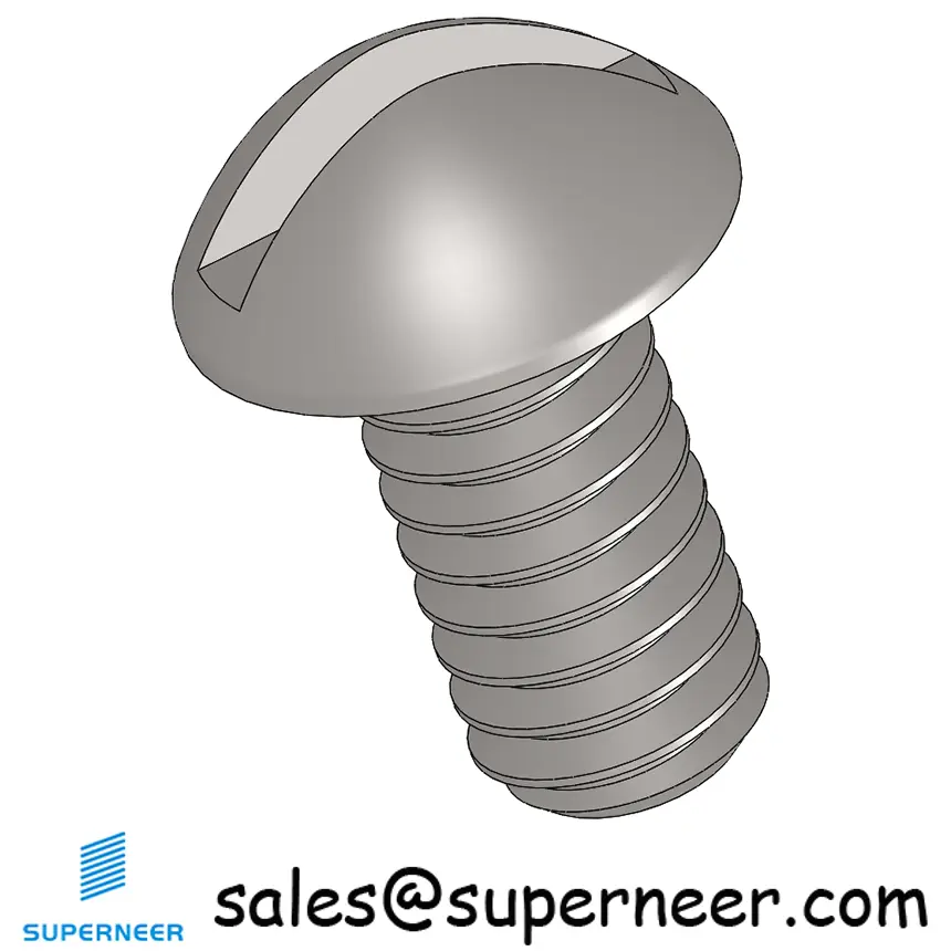 5-40 x 1/4" Round Head Slotted  Machine Screw SUS304 Stainless Steel Inox