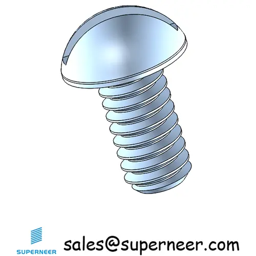 5-40 x 1/4" Round Head Slotted Machine Screw Steel Blue Zinc Plated