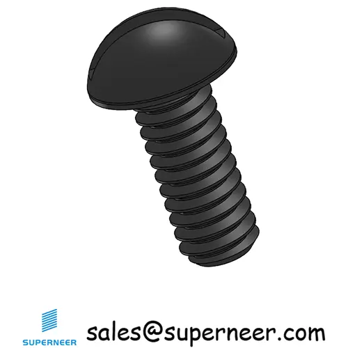 5-40 x 5/16" Round Head Slotted Machine Screw Steel Black