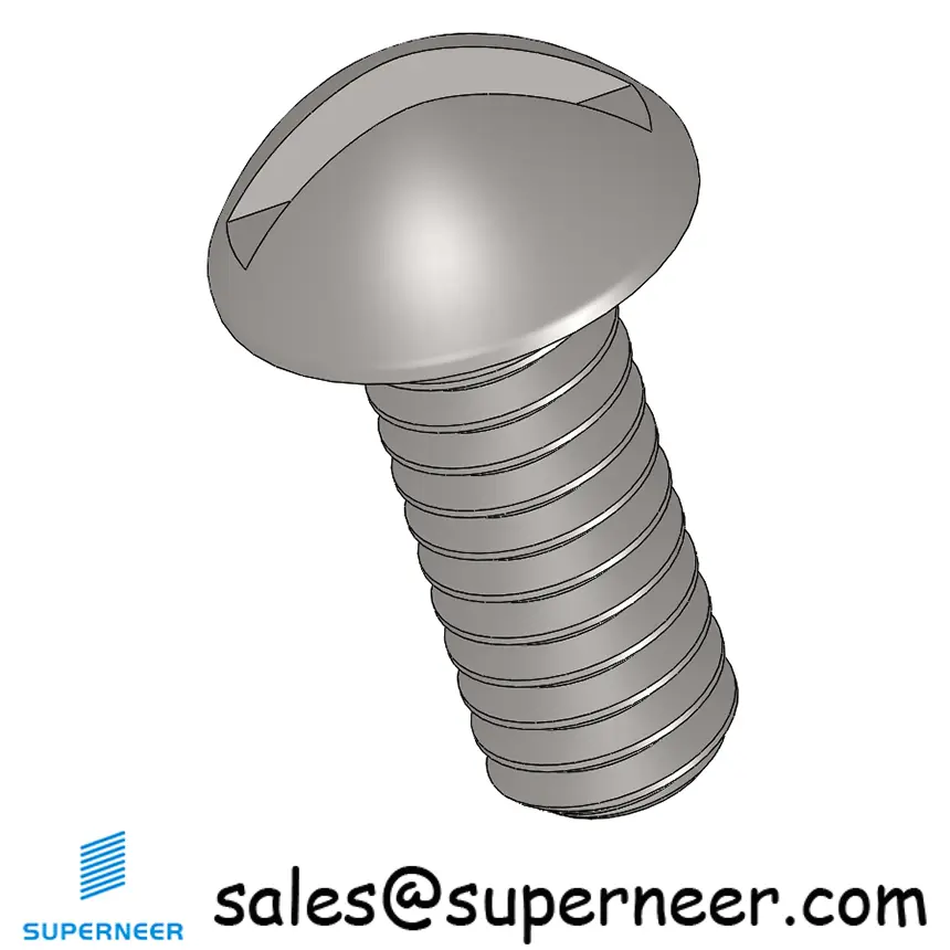 5-40 x 5/16" Round Head Slotted  Machine Screw SUS304 Stainless Steel Inox