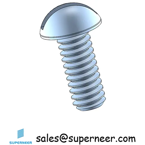 5-40 x 5/16" Round Head Slotted Machine Screw Steel Blue Zinc Plated