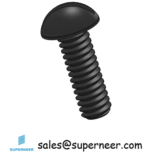 5-40 x 3/8" Round Head Slotted Machine Screw Steel Black