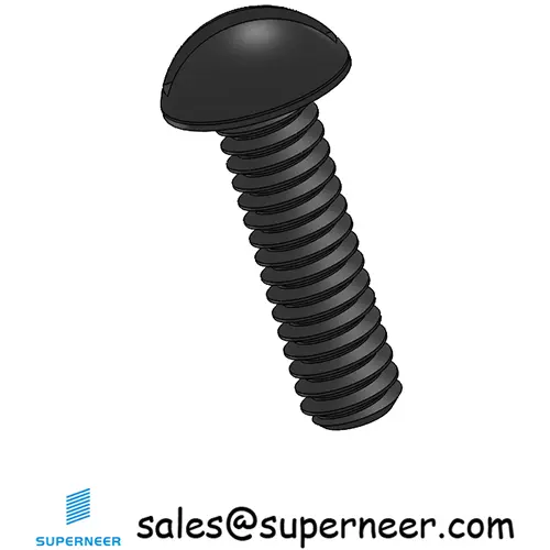 5-40 x 7/16" Round Head Slotted Machine Screw Steel Black