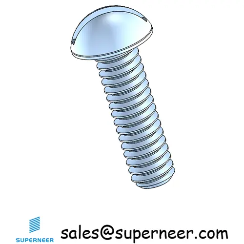 5-40 x 7/16" Round Head Slotted Machine Screw Steel Blue Zinc Plated