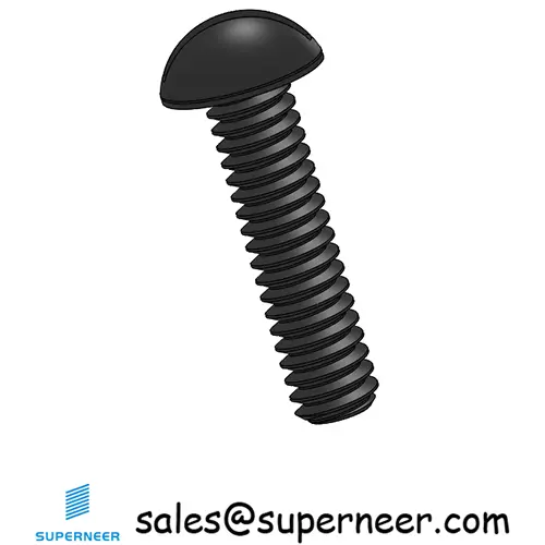 5-40 x 1/2" Round Head Slotted Machine Screw Steel Black