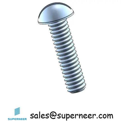 5-40 x 1/2" Round Head Slotted Machine Screw Steel Blue Zinc Plated