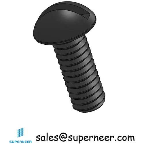 8-32 x 7/16" Round Head Slotted Machine Screw Steel Black