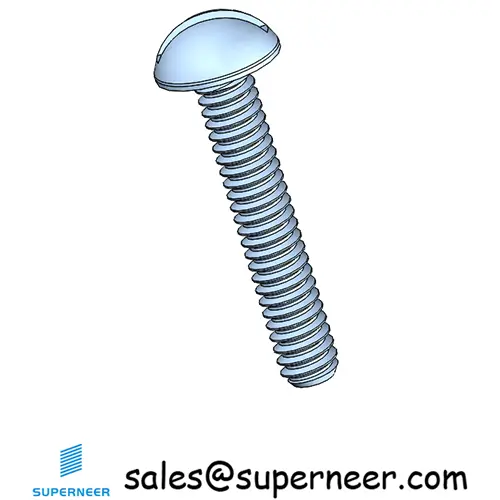 M1.4 x 8 mm Round Head Slotted Machine Screw Steel Blue Zinc Plated