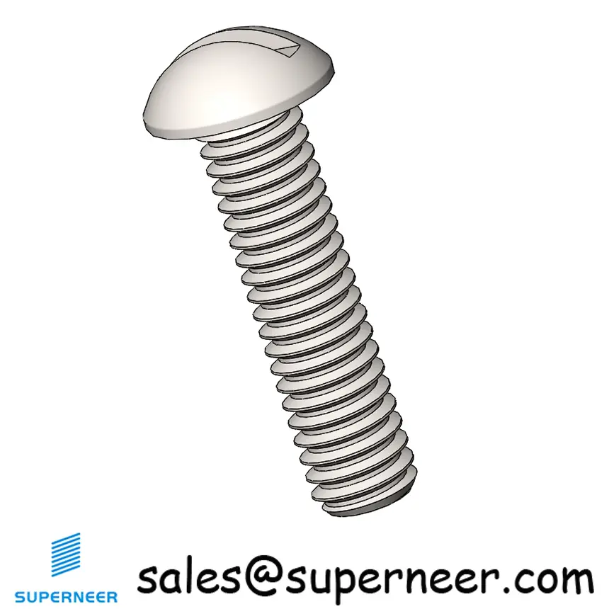 M2.5  x 10 mm  Round Head Slotted  Machine Screw SUS304 Stainless Steel Inox