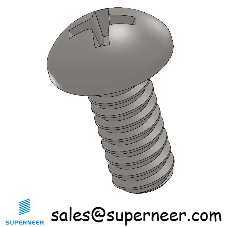 4-40 x 1/4" Round Head Phillips Machine Screw SUS304 Stainless Steel Inox