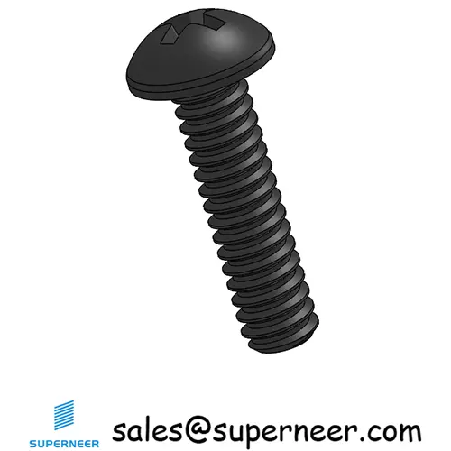 4-40 x 7/16" Round Head Phillips Machine Screw Steel Black