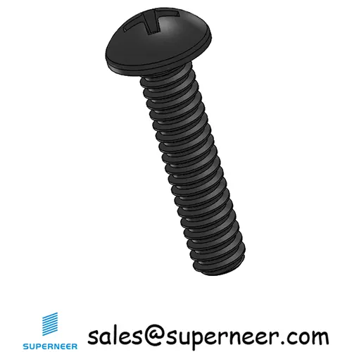 4-40 x 1/2" Round Head Phillips Machine Screw Steel Black