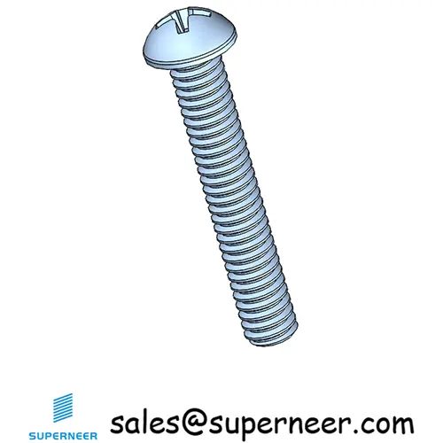 M2 x 12 mm Round Head Phillips Machine Screw Steel Blue Zinc Plated