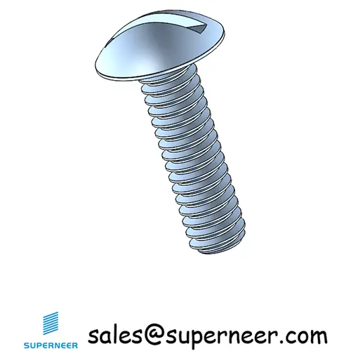 2-56 x 5/16" Truss Head Slotted Machine Screw Steel Blue Zinc Plated