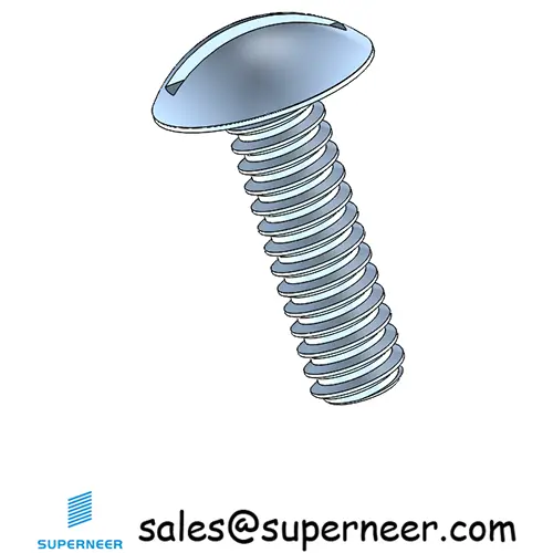 4-40 x 3/8" Truss Head Slotted Machine Screw Steel Blue Zinc Plated