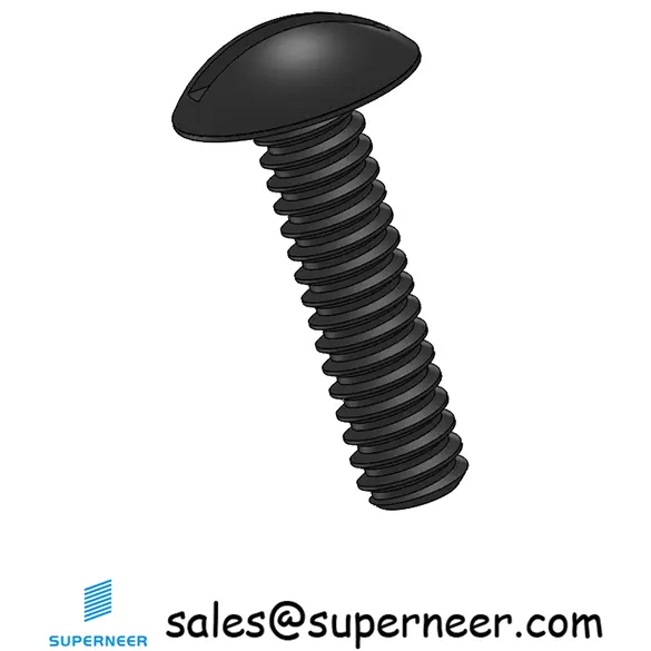 4-40 x 7/16" Truss Head Slotted Machine Screw Steel Black