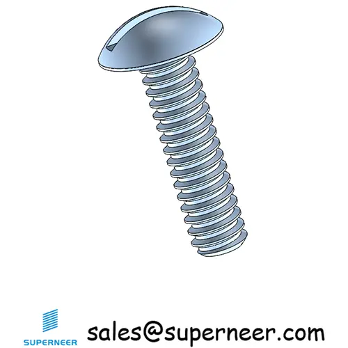 4-40 x 7/16" Truss Head Slotted Machine Screw Steel Blue Zinc Plated