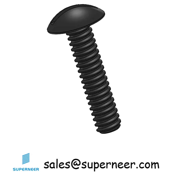 4-40 x 1/2" Truss Head Slotted Machine Screw Steel Black