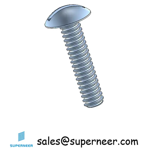 4-40 x 1/2" Truss Head Slotted Machine Screw Steel Blue Zinc Plated