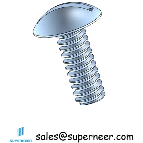 6-32 x 3/8" Truss Head Slotted Machine Screw Steel Blue Zinc Plated