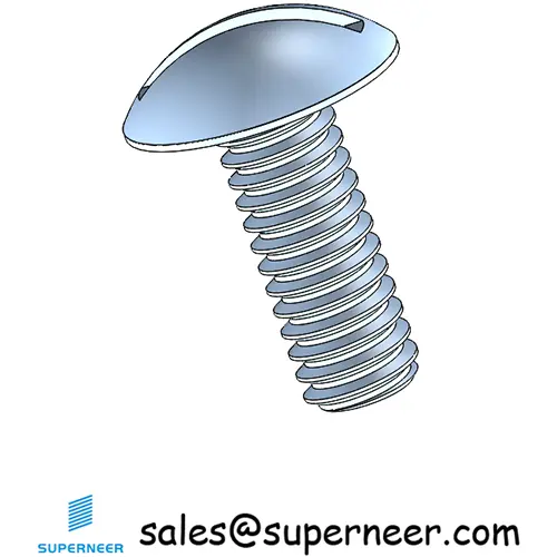 8-32 x 7/16" Truss Head Slotted Machine Screw Steel Blue Zinc Plated