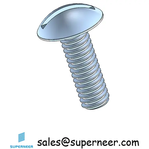 8-32 x 1/2" Truss Head Slotted Machine Screw Steel Blue Zinc Plated