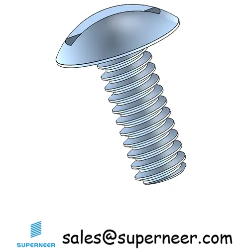 10-32 x 1/2" Truss Head Slotted Machine Screw Steel Blue Zinc Plated