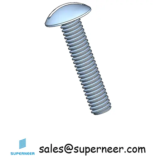 M2.5 x 12 mm Truss Head Slotted Machine Screw Steel Blue Zinc Plated JIS B 1111