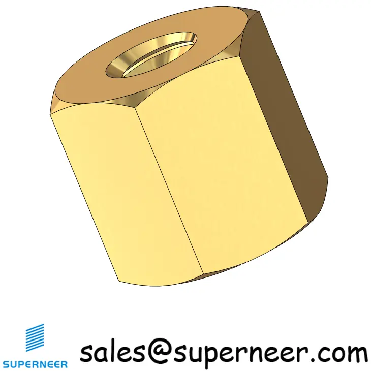 6-32 x 1/4" Female Female Brass Stand Off Hex Spacers 
