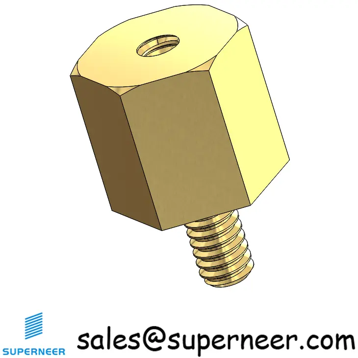 2-56 x 1/4" Hex Standoff Spacer Brass Hex Male Female Screw Supply