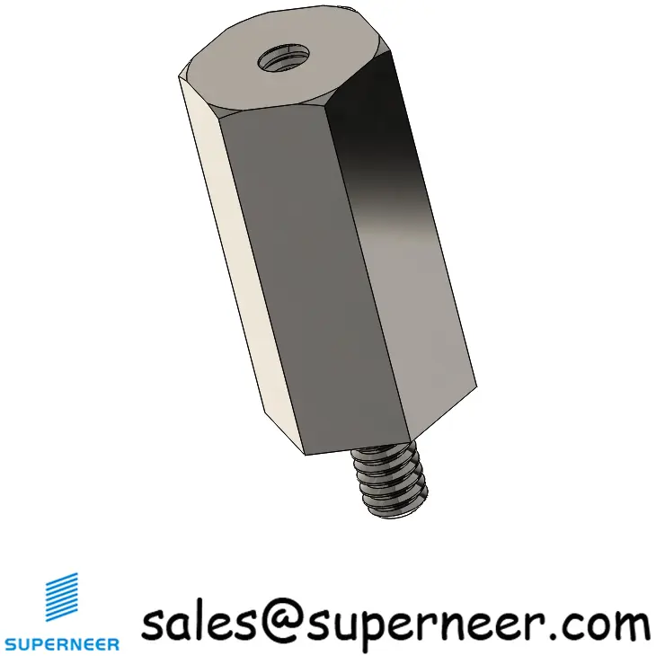 2-56 x 17/32" Hex Standoff Spacer SUS303 Stainless Steel Inox Hex Male Female Screw Supply