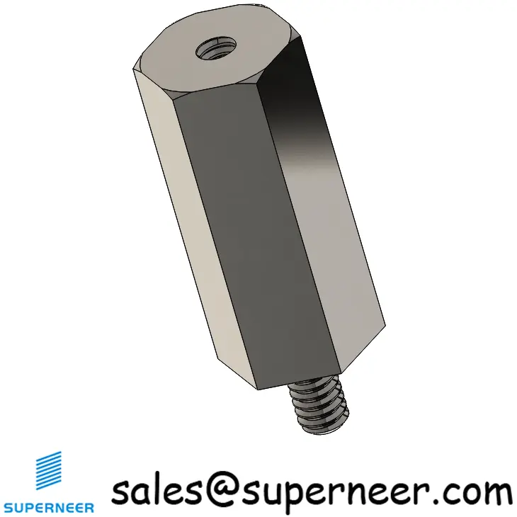 2-56 x 19/32" Hex Standoff Spacer SUS303 Stainless Steel Inox Hex Male Female Screw Supply