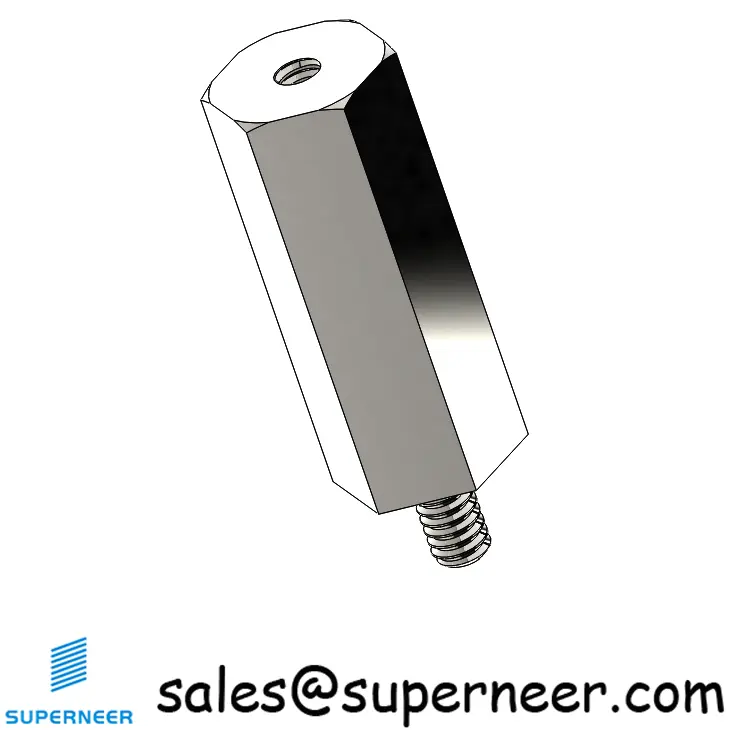 2-56 x 21/32" Hex Standoff Spacer SUS303 Stainless Steel Inox Hex Male Female Screw Supply