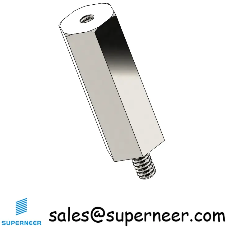 2-56 x 11/16" Hex Standoff Spacer SUS303 Stainless Steel Inox Hex Male Female Screw Supply