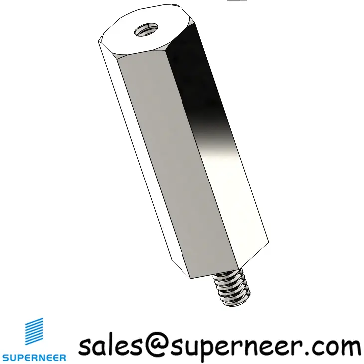 2-56 x 3/4" Hex Standoff Spacer SUS303 Stainless Steel Inox Hex Male Female Screw Supply