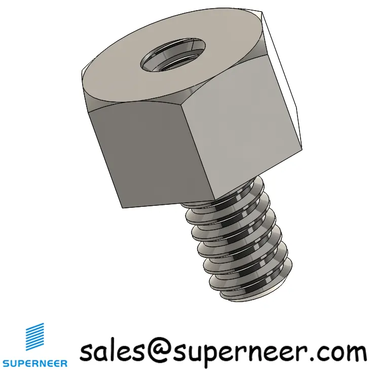 4-40 x 5/32" Threaded Hex Standoff SUS303 Stainless Steel Inox Male Female Inch Spacer 