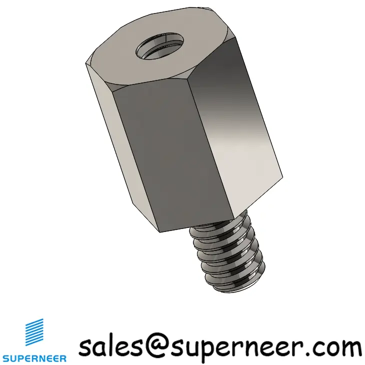 4-40 x 5/16" Threaded Hex Standoff SUS303 Stainless Steel Inox Male Female Inch Spacer 