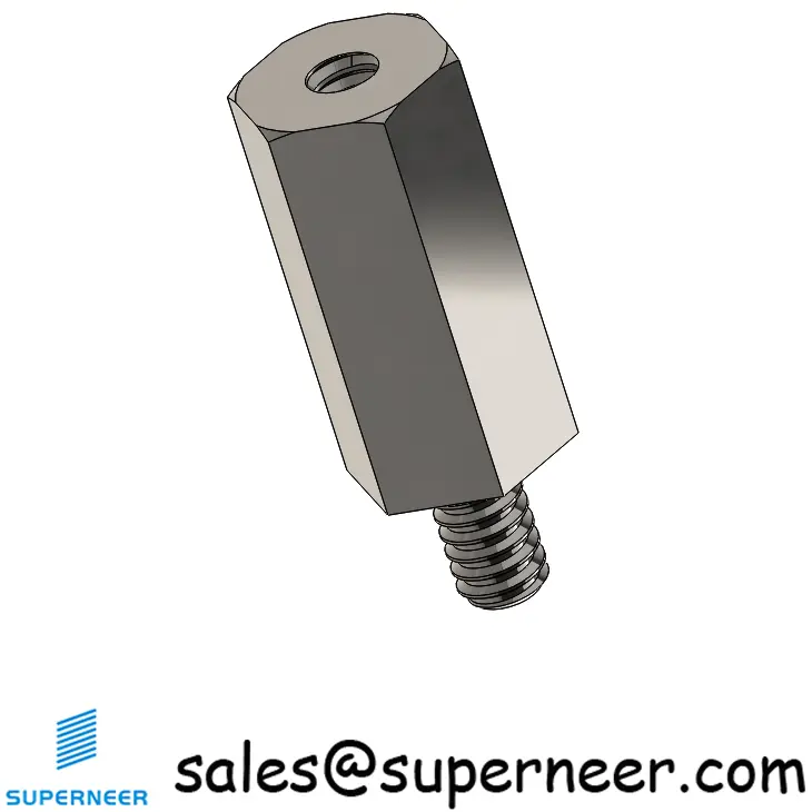 4-40 x 17/32" Threaded Hex Standoff SUS303 Stainless Steel Inox Male Female Inch Spacer 