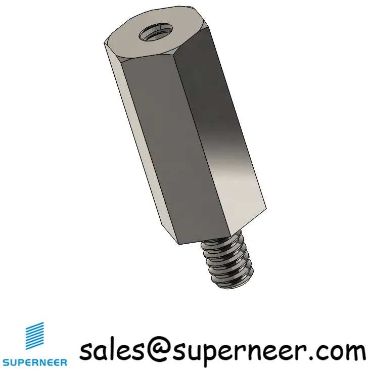4-40 x 9/16" Threaded Hex Standoff SUS303 Stainless Steel Inox Male Female Inch Spacer 