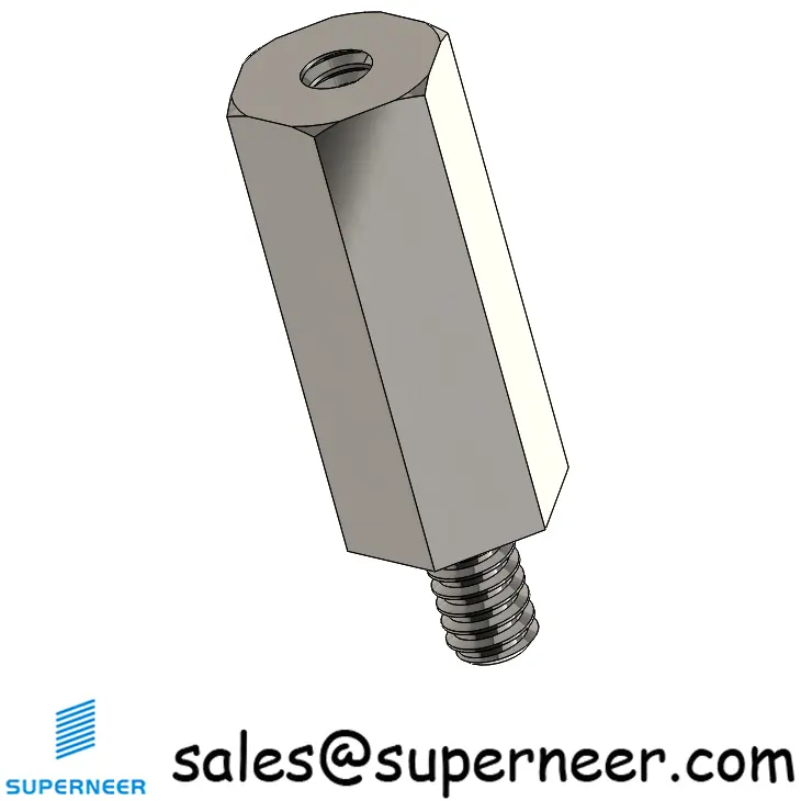 4-40 x 5/8" Threaded Hex Standoff SUS303 Stainless Steel Inox Male Female Inch Spacer 