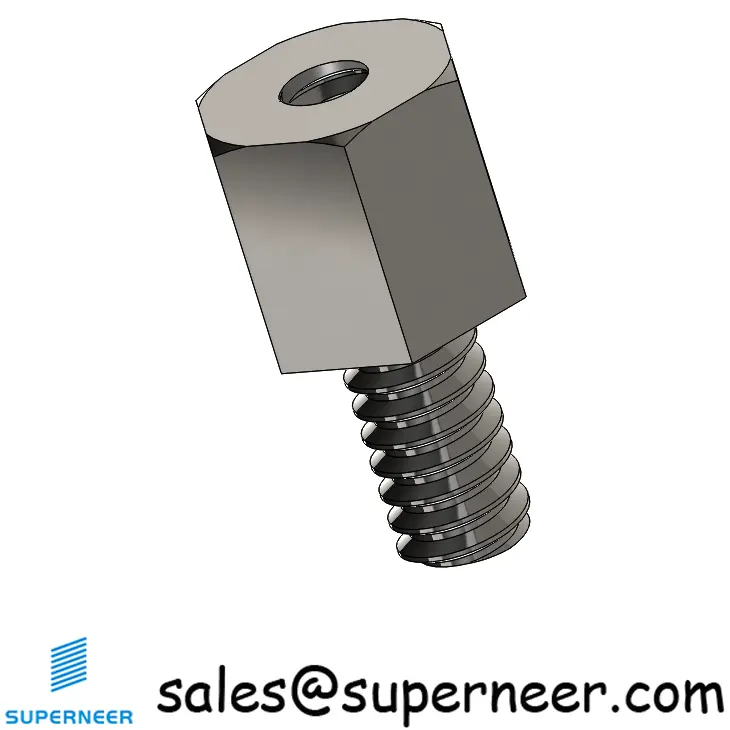 6-32 x 1/4" Male-Female Threaded Hex Standoffs Inch SUS303 Stainless Steel Inox Material