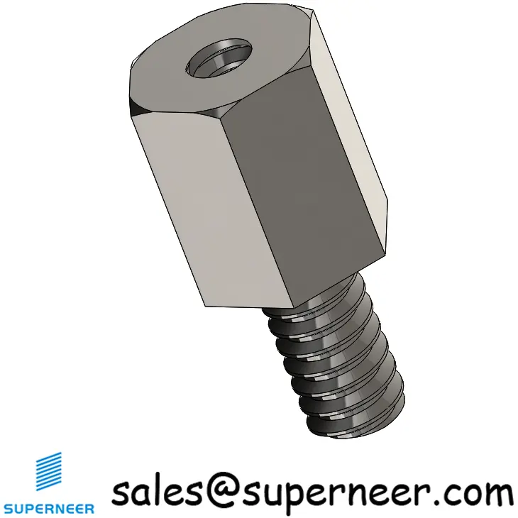 6-32 x 5/16" Male-Female Threaded Hex Standoffs Inch SUS303 Stainless Steel Inox Material