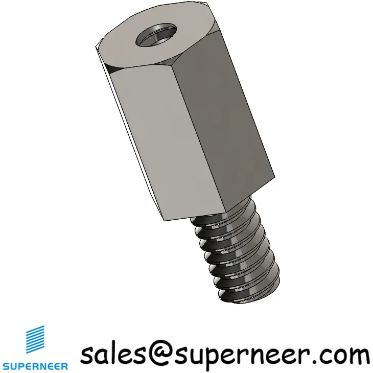 6-32 x 3/8" Male-Female Threaded Hex Standoffs Inch SUS303 Stainless Steel Inox Material