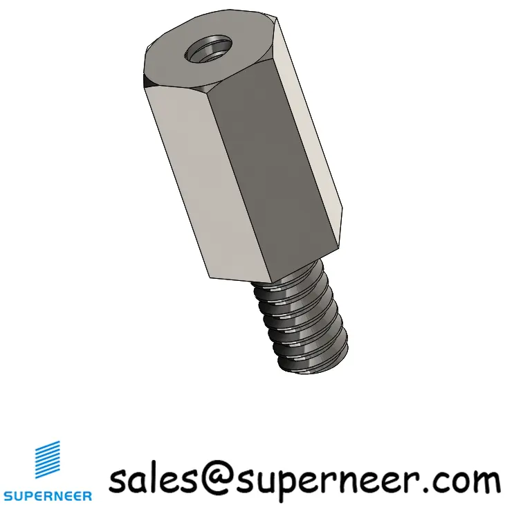 6-32 x 7/16" Male-Female Threaded Hex Standoffs Inch SUS303 Stainless Steel Inox Material