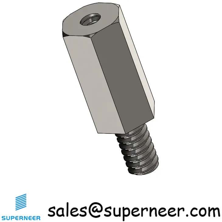 6-32 x 1/2" Male-Female Threaded Hex Standoffs Inch SUS303 Stainless Steel Inox Material