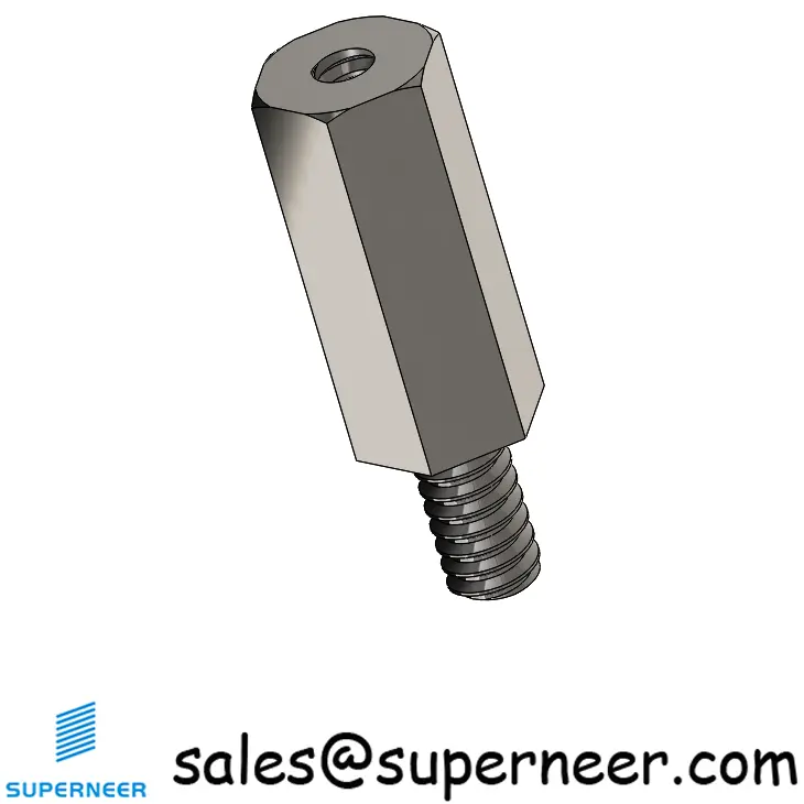 6-32 x 5/8" Male-Female Threaded Hex Standoffs Inch SUS303 Stainless Steel Inox Material